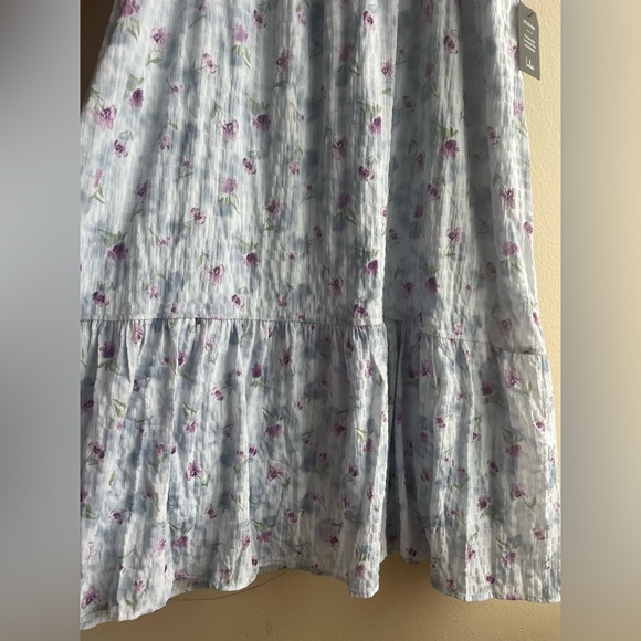 New Lulus Women Floral Blue Maxi Dress Size XL - Picture 3 of 10